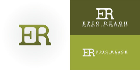 Poster - Sophisticated ER logo for financial and investment firms. This emblem signifies growth, reliability, and expertise in wealth management, perfect for a strong, established brand.