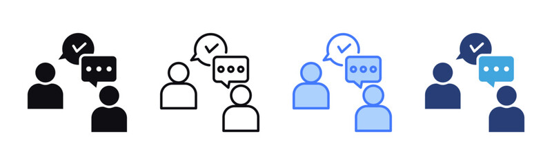 Poster - Discussion icon sheet multiple style collection