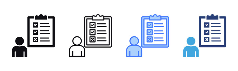 Poster - Assessment icon sheet multiple style collection