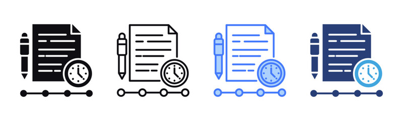Poster - History icon sheet multiple style collection