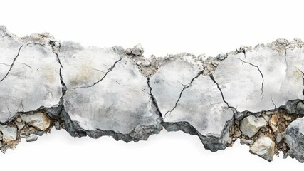 Poster - A detailed view of a cracked wall with intricate details