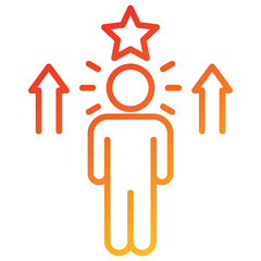 Poster - Self Confidence Line Gradient Icon