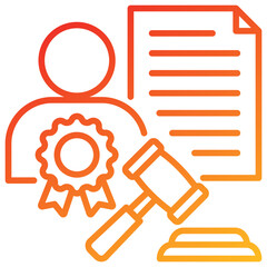 Poster - Authoritative Line Gradient Icon
