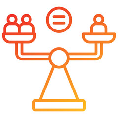 Poster - Impartiality Line Gradient Icon