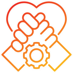 Poster - Support Line Gradient Icon