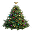 © BillalHossan - Decorated christmas tree isolated on transparent background