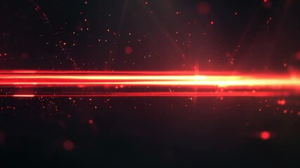 Poster - A bright red light shines brightly on a dark black background