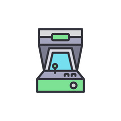 Leinwandbilder - Retro Style Arcade Machine Isolated on Transparent Background