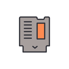 Poster - Retro Video Game Cartridge Icon With Simplistic Design Style