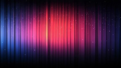 Poster - Vivid Colorful Light Spectrum with Vertical Light Bars and Starry Background