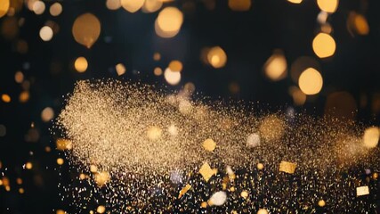 Aufkleber - A colorful scene with confetti falling down, ideal for celebrations and parties