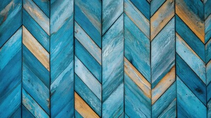 Aufkleber - Close-up shot of a wooden wall featuring a unique chevron pattern