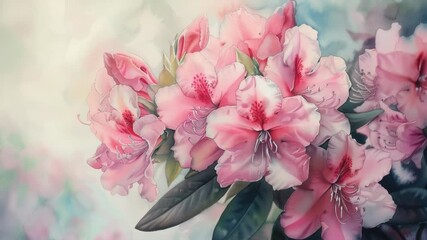 Poster - A vibrant arrangement of pink flowers