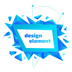 Fototapete - Modern geometric shape. Vector trendy element. Template graphics with geometric speech bubbles and banners with frames to put your own text