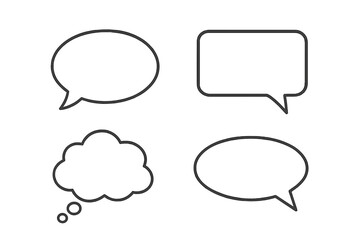 Aufkleber - Various speech and thought bubble shapes for creative design and communication in graphic projects