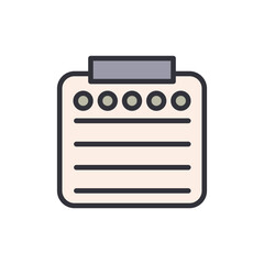 Poster - Stylized Notepad With Checklist Circles For Organization And Notes