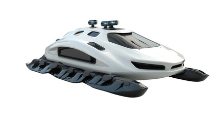  - Amphibious autonomous vehicle concept, Transparent background, PNG file