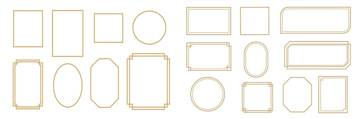 Poster - Decorative frames collection for artistic displays and creative projects in various shapes and sizes