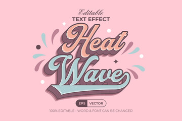 Aufkleber - Editable Text Effect Summer Retro Theme Style.