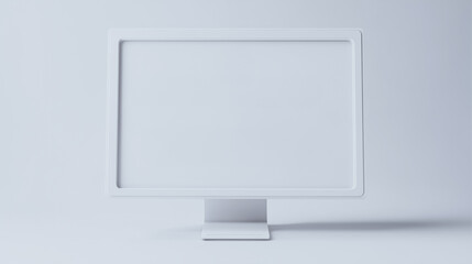 Poster - White Computer Monitor Mockup 