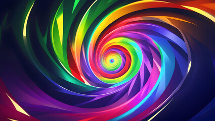 Poster - The Swirling Vortex of Colors A Visual Masterpiece Capturing Abstract Motion