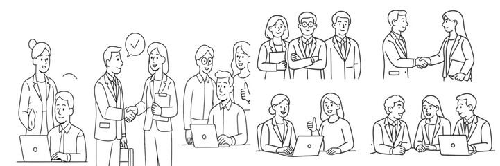Poster - Team collaboration and networking among professionals in a modern workspace during a business meeting
