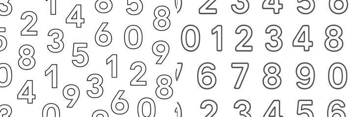 Poster - Various numeric digits arranged in different patterns showcasing creative design elements and visual appeal