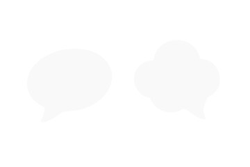 Poster - Speech bubbles in a minimalist design suitable for various graphic applications and creative projects