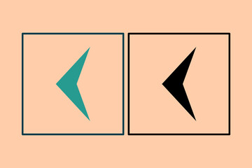 Aufkleber - Back icon. icon related to UI elements. suitable for web site, app, user interfaces,element, printable etc. solid icon style. simple vector design editable