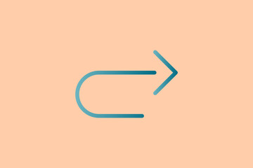 Poster - Forward icon. icon related to UI elements. suitable for web site, app, user interfaces,element, printable etc. line icon style. simple vector design editable