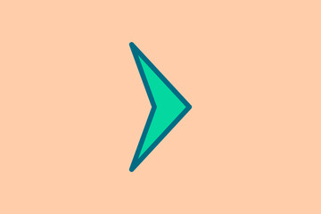 Poster - Forward icon. icon related to UI elements. suitable for web site, app, user interfaces,element, printable etc. flat line icon style. simple vector design editable