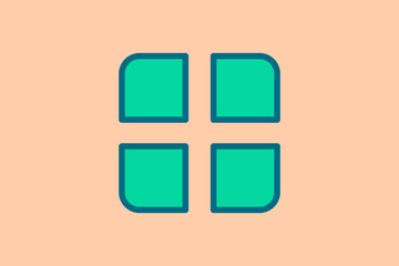 Poster - Menu icon. icon related to UI elements. suitable for web site, app, user interfaces,element, printable etc. flat line icon style. simple vector design editable