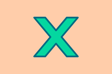 Poster - Delete icon. icon related to UI elements. suitable for web site, app, user interfaces,element, printable etc. flat line icon style. simple vector design editable