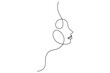 © Line Art King - Woman face profile continuous one line drawing minimalist style isolated outline illustration
