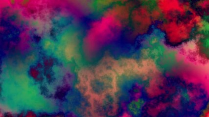Aufkleber - Nebula Passing Clouds Loop. This Clip is abstract galaxy with nebula clouds in a seamless loop. Dark abstract fog background