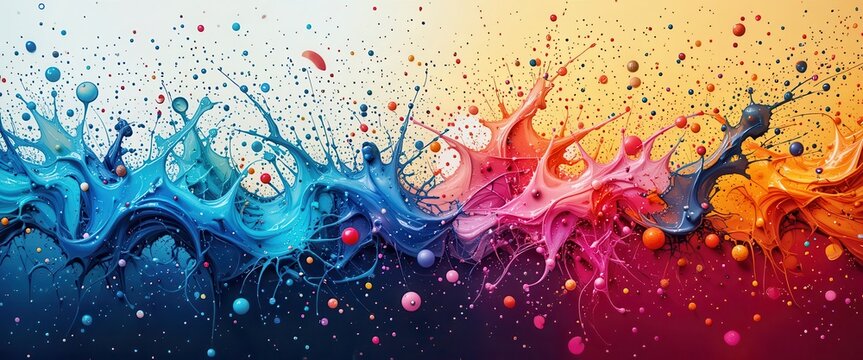 Colorful abstract splash design for computer monitor backgrounds and wallpapers
