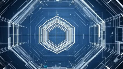 Abstract futuristic digital background with geometric patterns and lines creating a tech environment