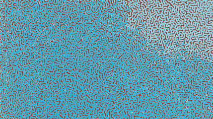 Poster - Organic lines form pattern backdrop abstract turquoise