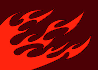 Aufkleber - Simple background with flame pattern