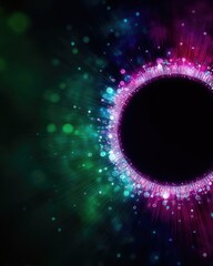 Poster - Abstract Glowing Circle with Radial Blur and Sparkle