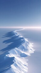 Poster - Abstract Snow Texture Forming Slope Aerial View