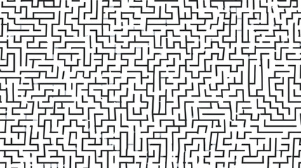 Poster - Black maze illustrates complexity abstractly conceptual design