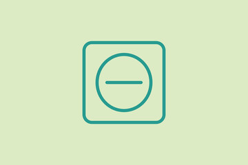 Aufkleber - Minus icon. icon related to UI elements. suitable for web site, app, user interfaces,element, printable etc. line icon style. simple vector design editable