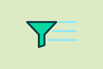 Fototapete - Filter icon. icon related to UI elements. suitable for web site, app, user interfaces,element, printable etc. flat line icon style. simple vector design editable