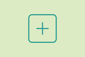 Fototapete - Add icon. icon related to UI elements. suitable for web site, app, user interfaces,element, printable etc. line icon style. simple vector design editable
