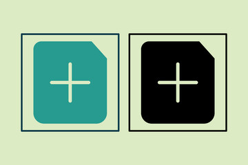 Poster - Add icon. icon related to UI elements. suitable for web site, app, user interfaces,element, printable etc. solid icon style. simple vector design editable