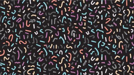 Poster - Confetti pieces scatter randomly across dark celebratory background decoration