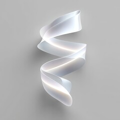 Poster - Abstract White Paper Curl with Shadow on Gray Background