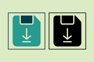Fototapete - Download icon. icon related to UI elements. suitable for web site, app, user interfaces,element, printable etc. solid icon style. simple vector design editable