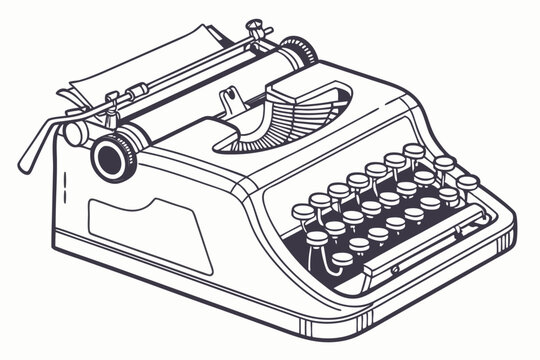 old typewriter with paper